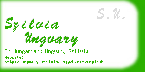 szilvia ungvary business card