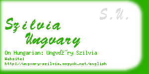 szilvia ungvary business card